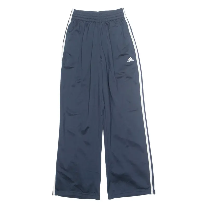 ADIDAS Mens Track Pants Blue Straight S W22 L27