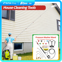 DAlMOT Pressure Washer Telescoping Wand,Gutter Cleaning Tools,24 FT Pressure Washer Telescoping Wand ,3Adapters,7Spray Nozzle...