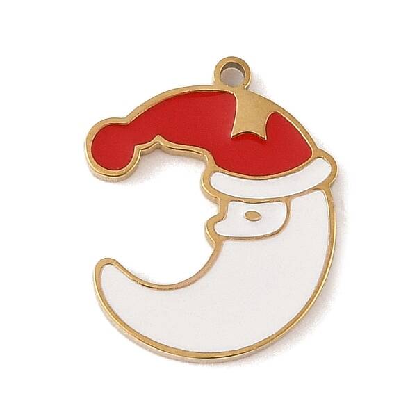 Christmas Theme Ion Plating(IP) 304 Stainless Steel Enamel Pendants