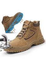 RUMFEN Men's Wear-resistant High-top Steel Toe Work Sneakers  - Durable Protection, Advanced Non-Slip Traction - Comfortable ...