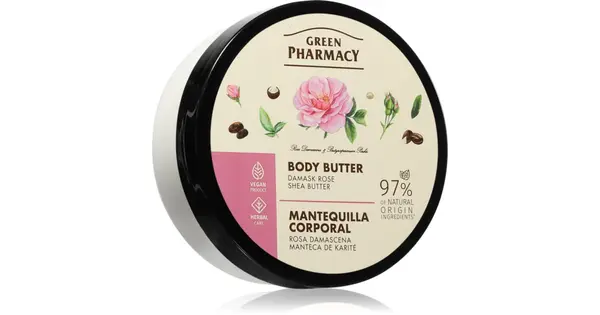 Body Butter Intense Moisturizing Body Butter Damask Rose And Shea Green Pharmacy 200 ml