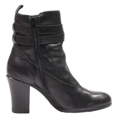 BORN Ankle Boots Black Leather Womens UK 6.5