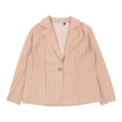 Unbranded Blazer - Large Orange Cotton Blend