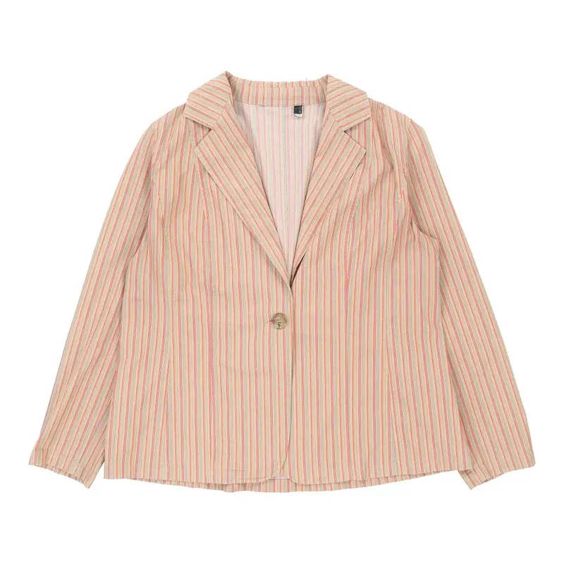 Unbranded Blazer - Large Orange Cotton Blend