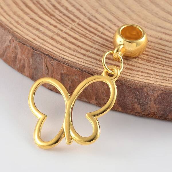 Butterfly Alloy European Dangle Charms
