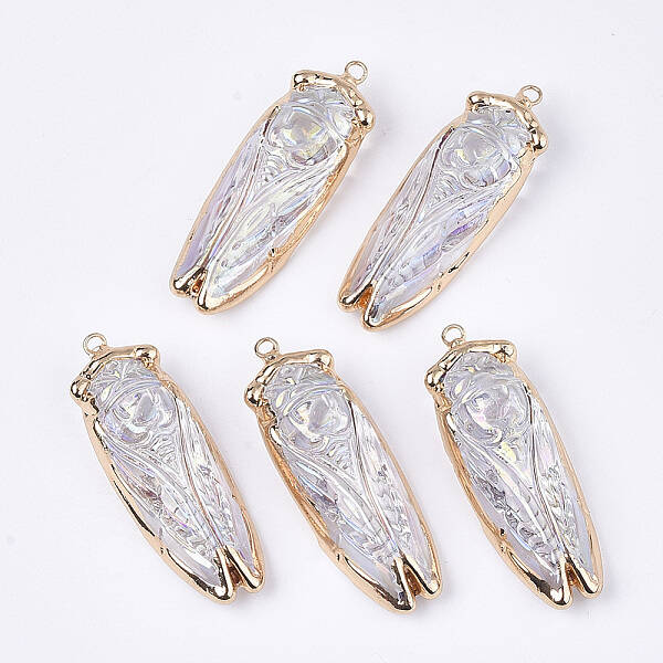 Electroplate Glass Big Pendants