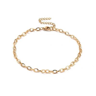 PVD Vacuum Plating 304 Stainless Steel Cable Chain Bracelet for Men Women