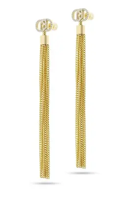 Liu Jo Orecchini Lunghi Placcati Oro Con Catene Lj2648