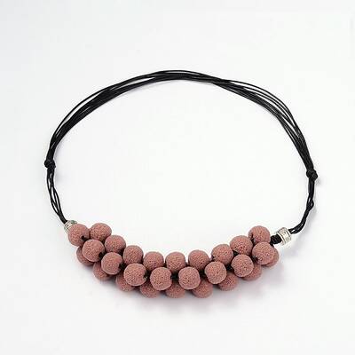 (Jewelry Parties Factory Sale)Lava Rock Beaded Necklaces