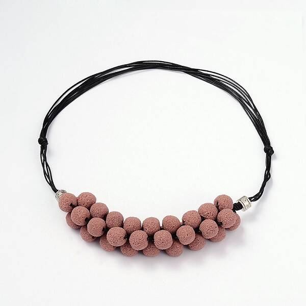 (Jewelry Parties Factory Sale)Lava Rock Beaded Necklaces