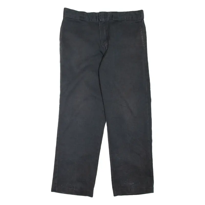DICKIES 874 Workwear Mens Trousers Black Regular Straight W34 L30