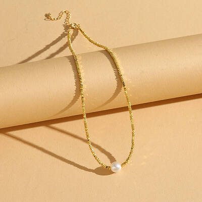 Glass Pearl Pendant Simple Luxury Necklaces for Women