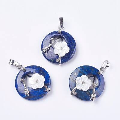 Natural Dyed Lapis Lazuli Pendants