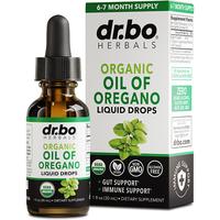 Dr. Bo Organic Oil of Oregano Liquid Drops - Immune Support, Herbal Tincture, Gut Health, Overall Health - 200 Servings & Veg...
