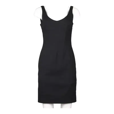 Class Midi Dress - Medium Black Cotton Blend