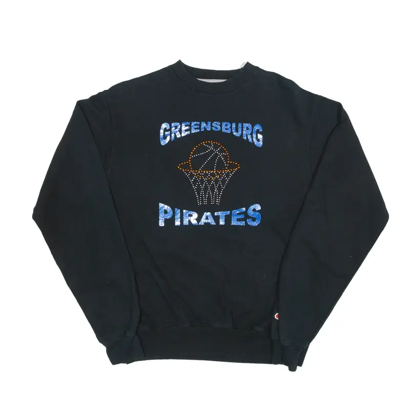 CHAMPION Greensburg Pirates Basketball USA Sweatshirt Black Womens S