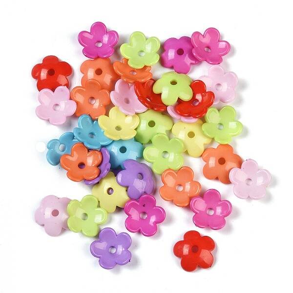 Opaque Acrylic Beads Caps
