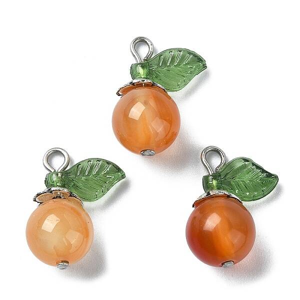 Natural Carnelian Fruit Pendants