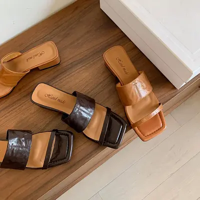 CHIKO Karter Open Toe Block Heels Slides Sandals