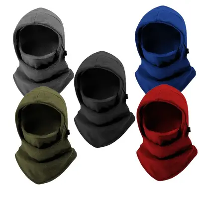 Solid Color Windproof Balaclava Hat, Casual Winter Neck Warmer Hat for Men & Women, Lightweight Warm Winter Helmet Hat for Sk...
