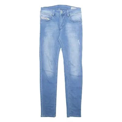 DIESEL Boys Jeans Blue Regular Tapered Stone Wash W30 L31