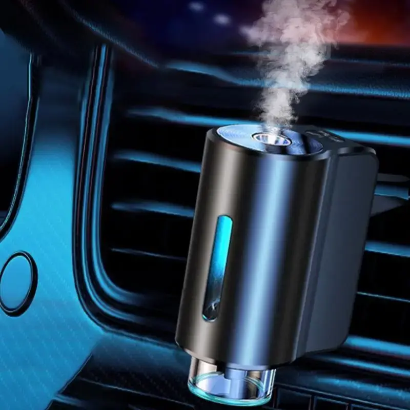 Smart Car Air Freshener with Aroma Oils, USB Rechargeable Car Aroma Humidifiers with 3 Adjustable Modes, Car Fragrance Diff...