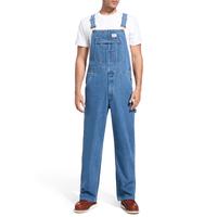 HISEA Men's Denim Bib Overall, Mens Relaxed Fit Overall Midweight Workwear with Adjustable Straps and Convenient Tool Pockets