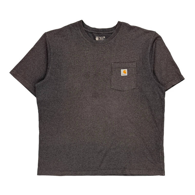 Carhartt T-Shirt - XL Grey Cotton Blend