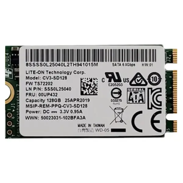 00UP432 Lenovo 128GB Multi-Level Cell SATA 6Gb/s M.2 2242 Solid State Drive
