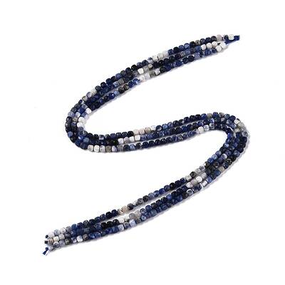 Gradient Color Natural Sodalite Beads Strands