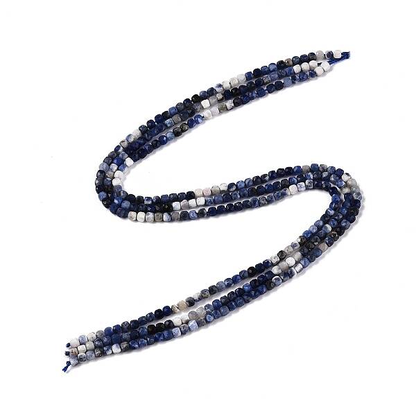 Gradient Color Natural Sodalite Beads Strands