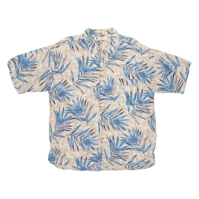 IMPRINTS Mens Hawaiian Shirt Blue Crazy Pattern XL