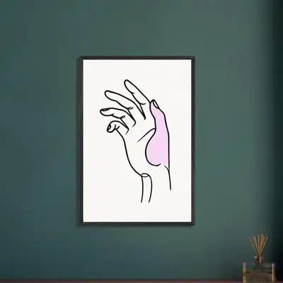 Gentle Expression - Hand Illustration in Premium Frame