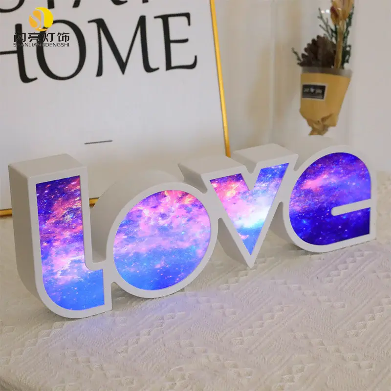 Valentines Day Decor LED LOVE Light Valentines Day Gift For Girlfriend Bithday Wedding Party Decoration Romantic Wedding Deco...