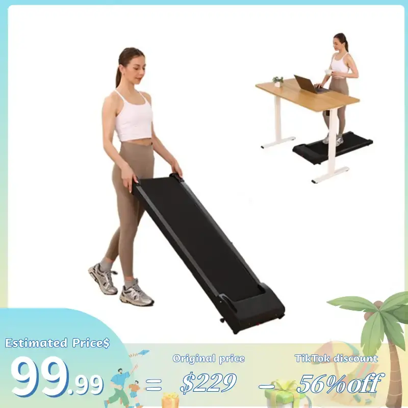 Lichico/Yrun Compact Under Desk Portable Electric Walkingpad Treadmill with 2.5-3.0HP Brushless Motor,Spacious Running Area,I...