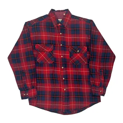 Northwest Territory Checked Flannel Shirt - Medium Red Acrylic
