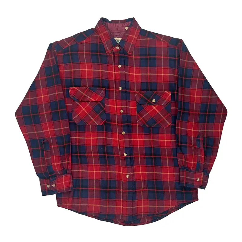 Northwest Territory Checked Flannel Shirt - Medium Red Acrylic
