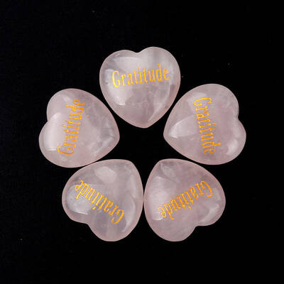 Mother's Day Natural Rose Quartz Display Decorations