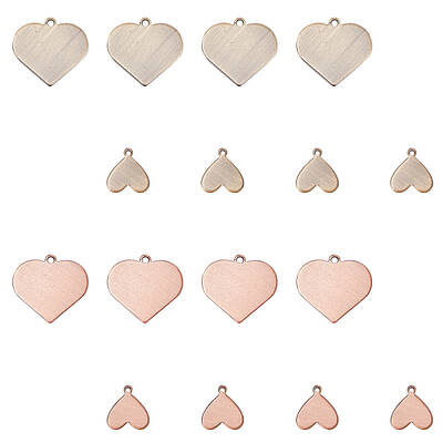 24Pcs 4 Style Brass Charms