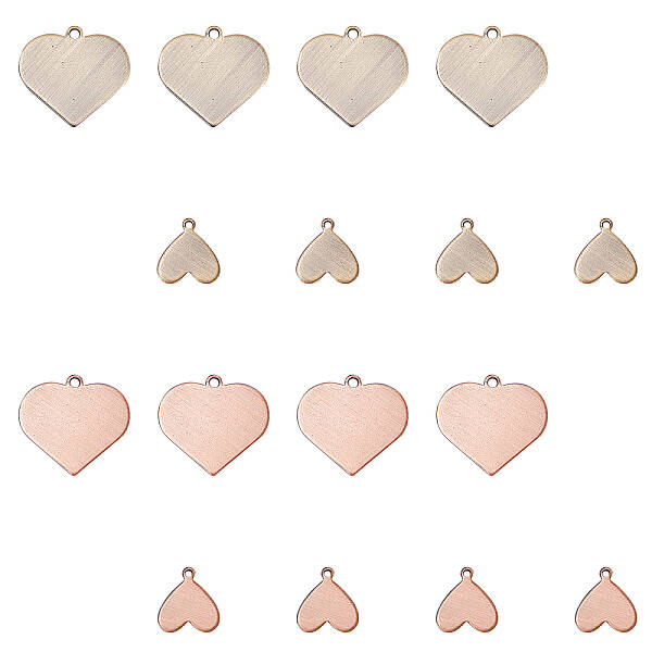 24Pcs 4 Style Brass Charms