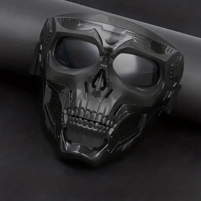 Motorcycle Protective Mask, 1 Count Tactical Full Face Protect Outdoor Cycling Windproof Goggles, Sports Outdoor Products Sui...