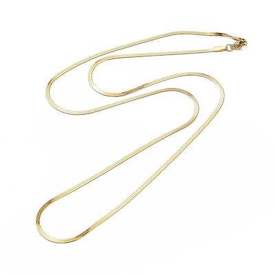 Ion Plating(IP) 304 Stainless Steel Herringbone Chain Necklace for Men Women