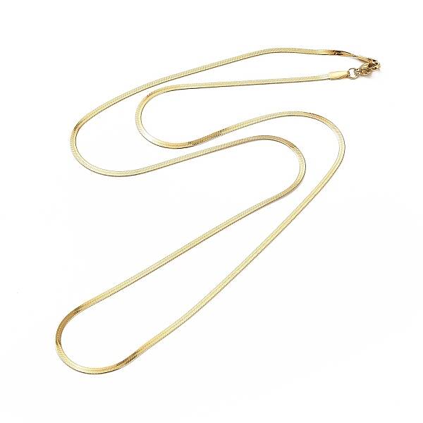 Ion Plating(IP) 304 Stainless Steel Herringbone Chain Necklace for Men Women