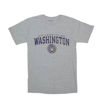 CHAMPION University Of Washington USA T-Shirt Grey Short Sleeve Mens S