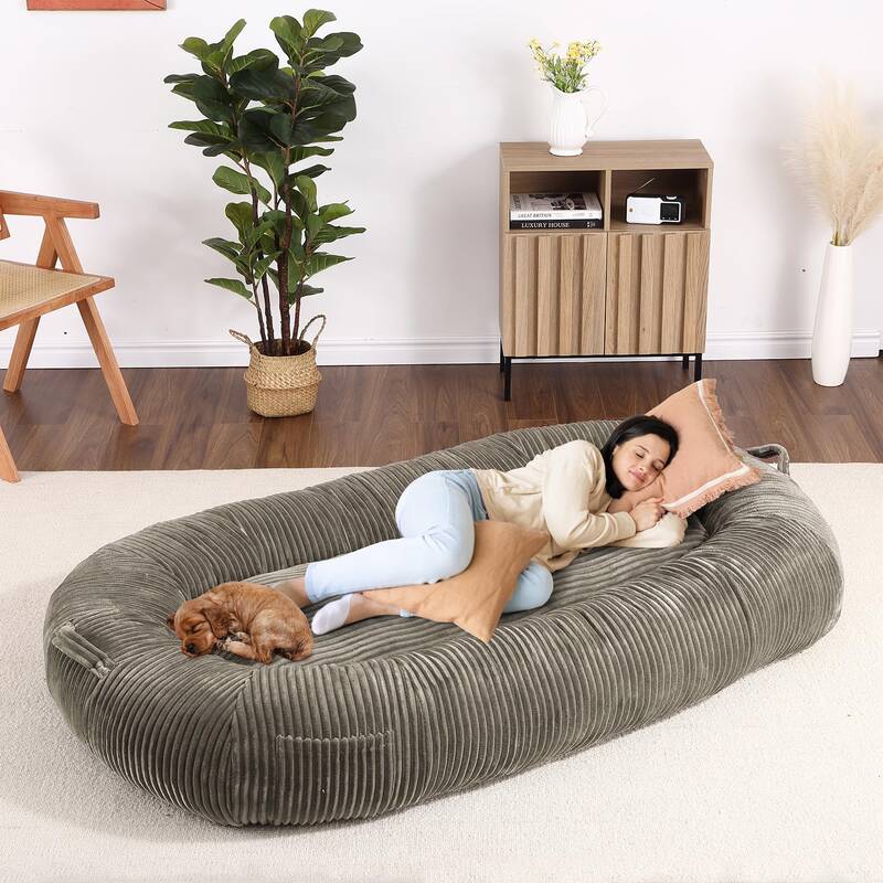 Garvee Dog Bed for Adult, Human Size Giant Dog Bed for Men and Women, 71”x48”x14” Human Dog Lazy Sofa Bed for People an...
