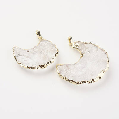Natural Quartz Crystal Pendants