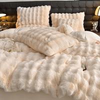 Fuzzy Duvet Cover Set, 3 Counts/set Including 1 Duvet Cover & 2 Counts Pillowcase without Filler, Room Accessories Soft Comfo...