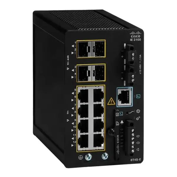 Cisco IE-3100-8T4S-E | Cataylst IE3100 Rugged Series 8 x 10/100/1000Base-T RJ-45 and 4 x 1GbE SFP Uplinks Ports Network Essen...