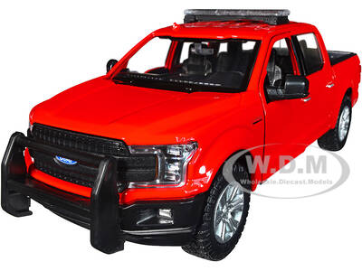 2019 Ford F-150 Lariat Crew Cab Pickup Truck Unmarked Fire Department Red Law Enforcement and Public Service Series 1/24 Di...
