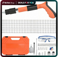 Manual Mini Steel Nail Gun 5 Gears Power Adjustable Wall Nail Guns for Ceiling,Home Decoration, Manual Steel Nails Gun Tool, ...